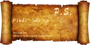 Pikó Sára névjegykártya